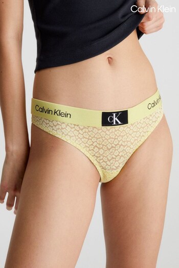 Calvin Klein Green 1996 Animal Lace Modern Thong (M88905) | £20