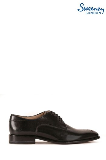 Oliver Sweeney Black Harworth Black Calf Leather Derby Shoes (M88977) | £159
