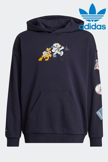 adidas Originals Junior Blue Disney Mickey And Friends Hoodie (M89074) | £45