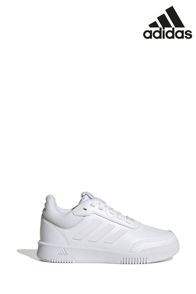 adidas White Kids Tensaur Sport Training Lace Trainers (M89209) | £28