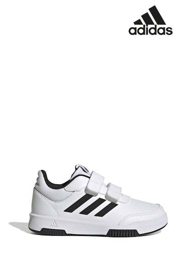 adidas White/Black Kids Sportswear Tensaur Hook And Loop Trainers (M89212) | £28