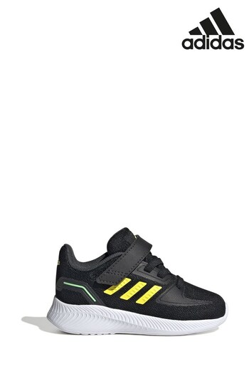 adidas Black/Yellow RunFalcon 2.0 Infant Trainers (M89220) | £23