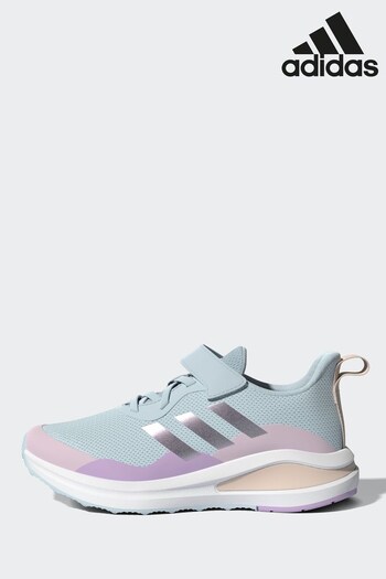 adidas Light Blue FortaRun Kids Elastic Lace And Top Strap Running Trainers (M89342) | £38