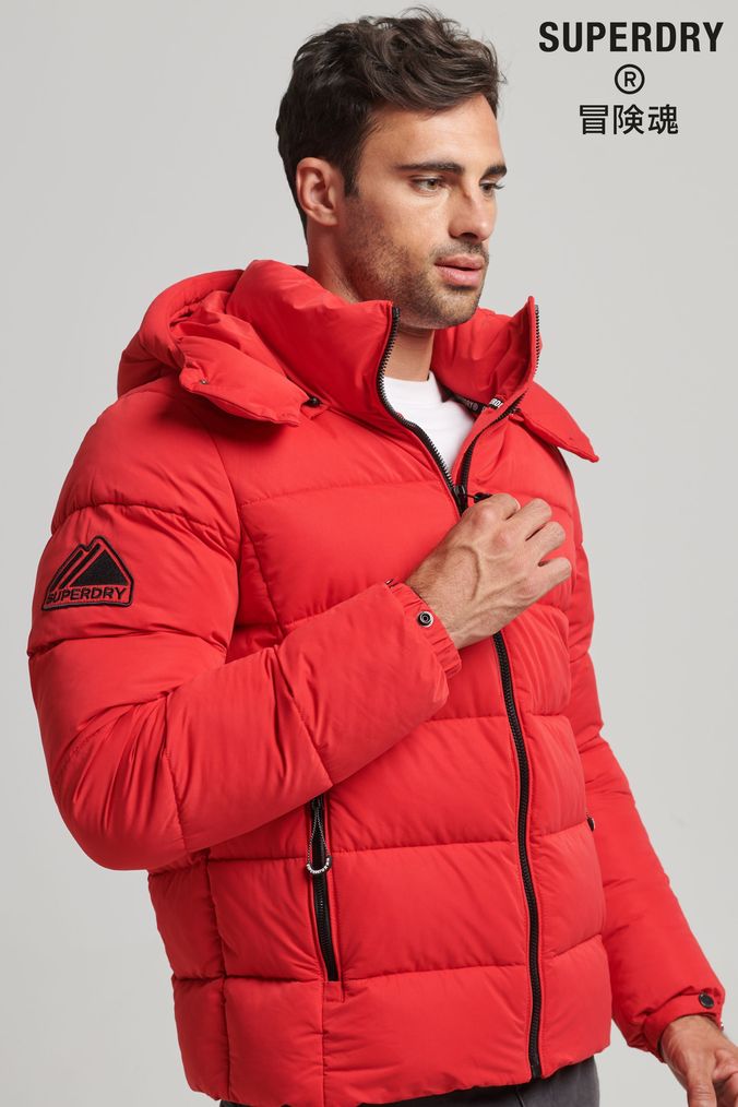 Buy Men s Red Puffer Coats Online Next UK