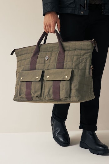 Khaki Green Quilted Holdall Bag (M89669) | £55