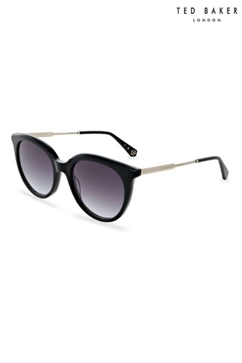 Ted Baker Womens Rounded Fashion Frame Sunglasses with Metal Temples (M89711) | £99