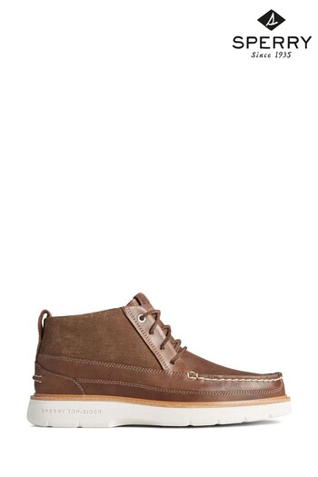 Sperry Brown Authentic Original Plushwave Lug Chukka Boots (M89751) | £165