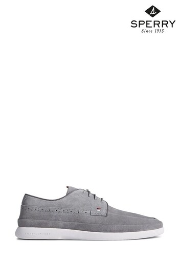 Sperry Grey Gold Cabo Plushwave Lace Shoes (M89756) | £75