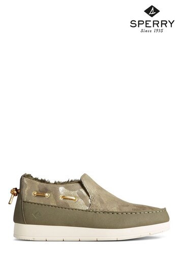 Sperry Green Moc-Sider Metallic Shoes (M89773) | £50