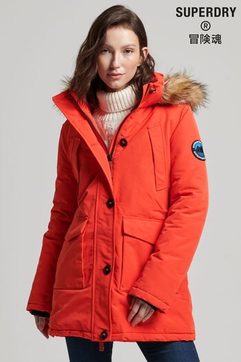 Superdry Orange Everest Parka Jacket (M89931) | £130