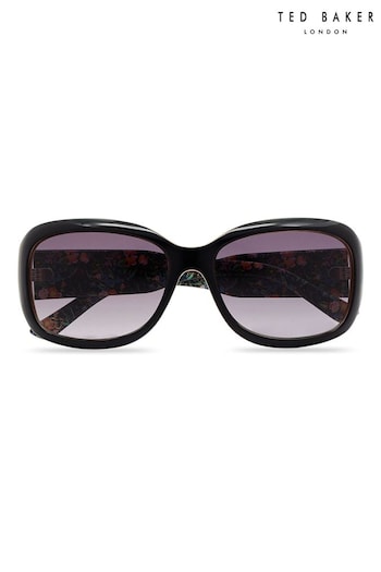 Ted Baker Black/Pink Rectangular Womens men Sunglasses with Deep Temples (M90113) | £75
