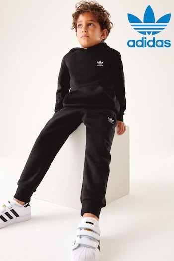 adidas tee Originals Kids Black Adicolor Hoodie Set (M90256) | £38