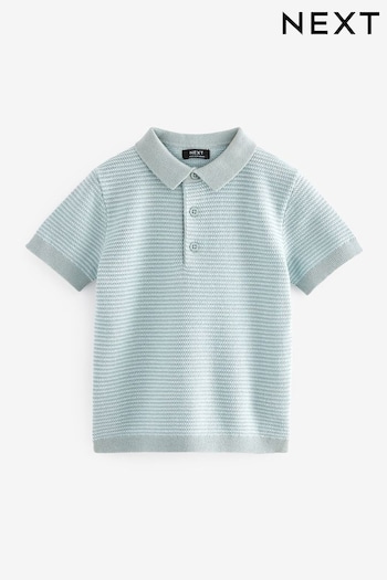 Blue Short Sleeved Multi Tone Polo embroidered Shirt (3mths-7yrs) (M90407) | £11 - £13