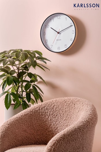 Karlsson Black Joyce Wooden Wall Clock (M90492) | £57