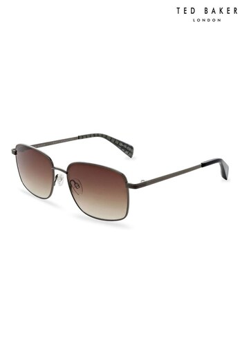 Ted Baker Classic Metal Rectangular Sunglasses with Adjustable Nose Pads (M90596) | £75