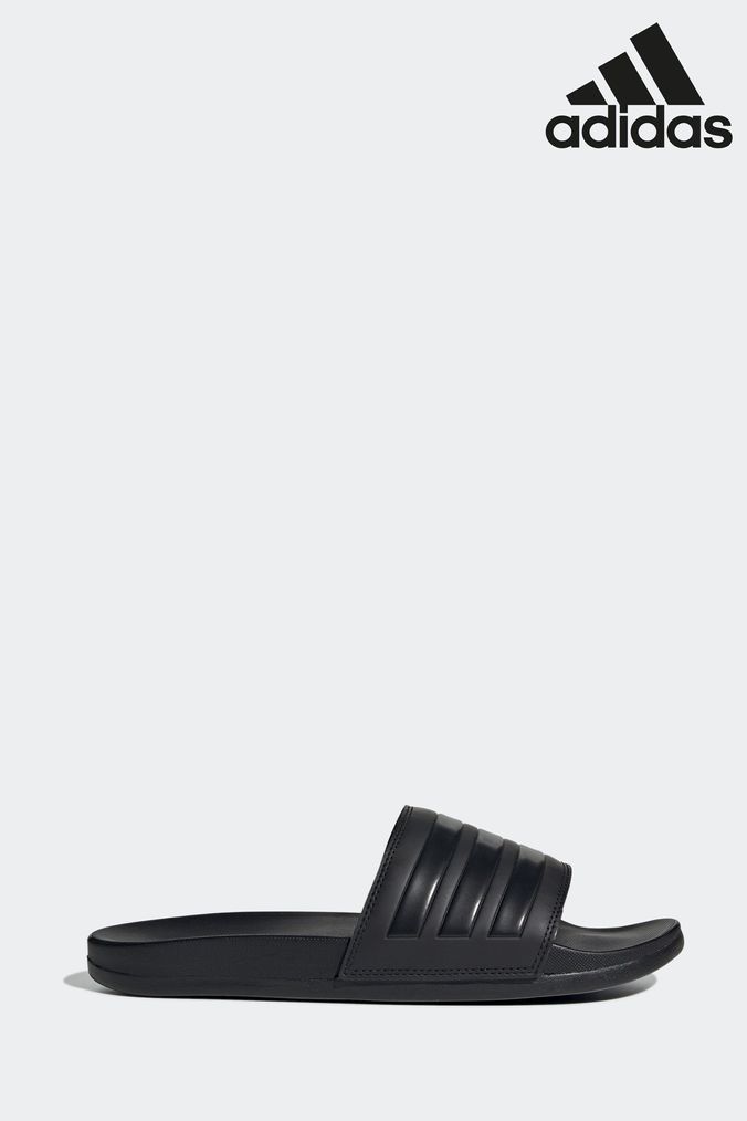 adidas Black Adilette Comfort Sliders (M90716) | £35 - £38