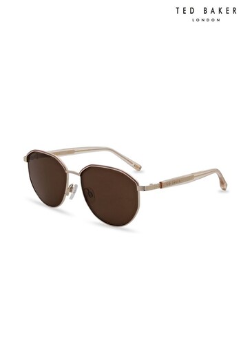 Ted Baker Womens Metal Rounded Sunglasses with Contrast Temples (M90729) | £99