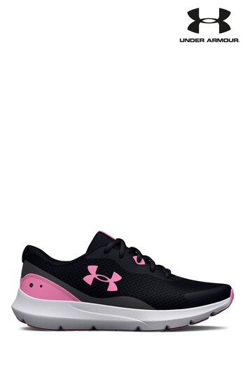 Under blk Armour Youth GGS Surge 3 Black Trainers (M90967) | £33