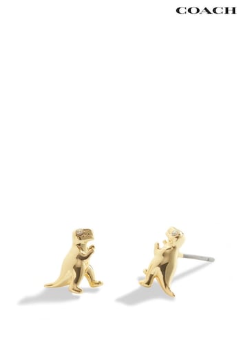 COACH Gold Tone Rexy Stud Earrings (M91263) | £40