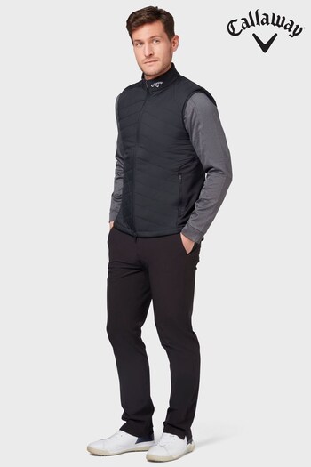 Callaway Apparel Black Primaloft Full Zip Quilted Vest (M91284) | £75