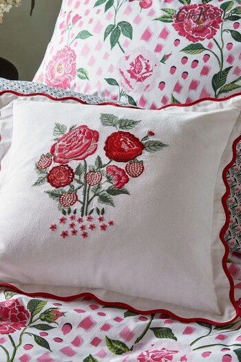 Cath Kidston Rose Red/White Strawberry Garden Cushion (M91429) | £48