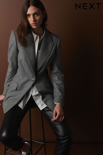 Grey Premium Tailored Single Breasted Wool Blend Blazer (M91560) | £170