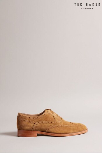 Ted Baker Natural Ammais Formal Suede Brogue Shoes (M91748) | £110