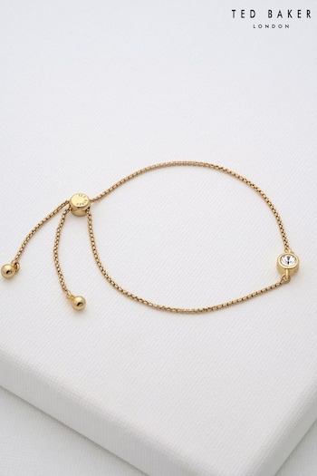 Ted Baker SARSAA: Gold Crystal Drawstring Adjustable Bracelet For Women (M91752) | £30