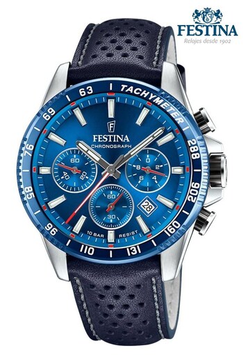 Festina Gents Blue Timeless Chronograph Watch (M91755) | £149