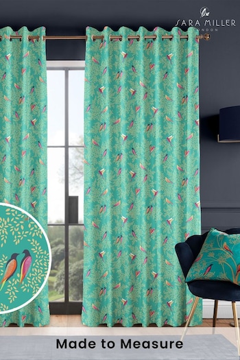 Sara Miller Green Birds Made to Measure Curtains (M91922) | £91