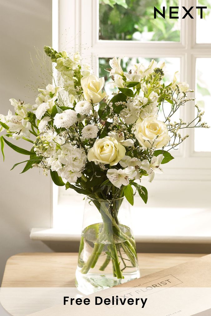 White Letterbox Fresh Flower Bouquet (M92169) | £22