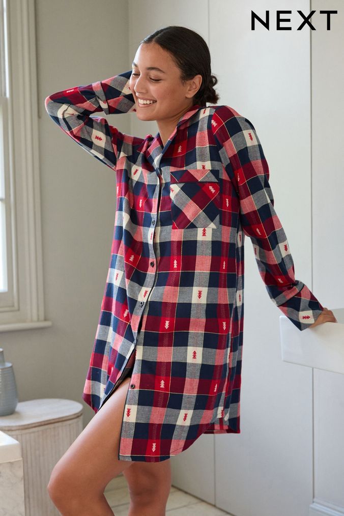 Checked nightshirt best sale
