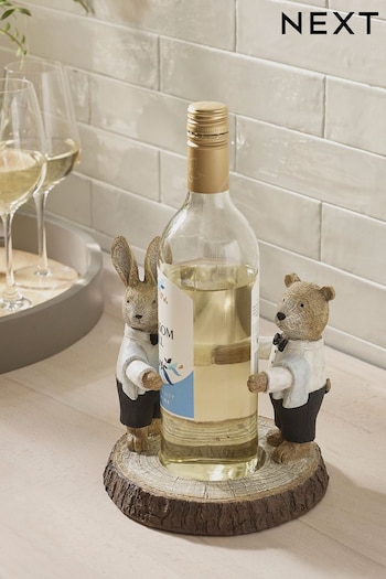 Natural Bunny and Bear Bottle Holder (M92229) | £26