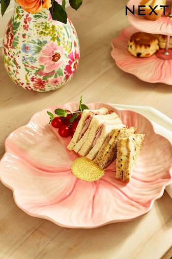 Pink Flower Serve Platter (M92249) | £22