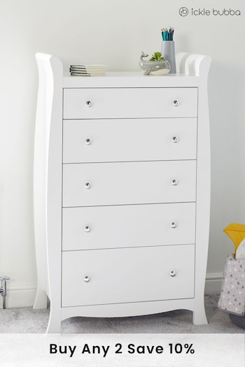 Ickle Bubba White Snowdon Tall Chest of Drawers (M92405) | £300