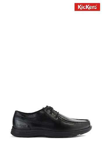 Kickers Black Reason Moc Leather emphasis Shoes (M92680) | £70