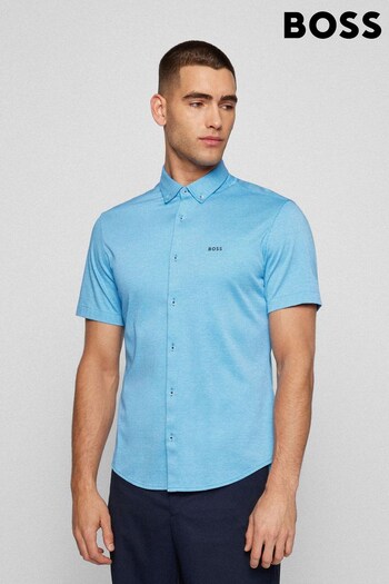 BOSS Blue Biadia Short Sleeve Logo Shirt (M92753) | £99