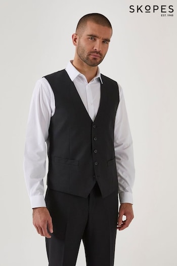 Skopes Romulus Black Sustainable Suit Waistcoat (M93066) | £45