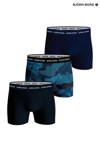 Bjorn Borg Blue Cotton Stretch Boxer 3 Pack (M93245) | £40