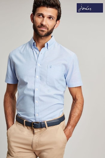 Joules Blue Short Sleeve Classic Oxford Shirt (M93312) | £34.95