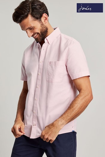 Joules Pink Short Sleeve Classic Oxford Shirt (M93318) | £34.95