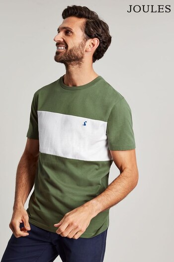 Joules Green Colourblock T-shirt (M93406) | £15.95