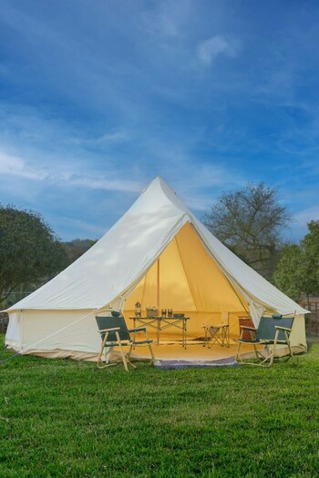 Glawning Cream Outdoor 5m Bell Tent with Waterproof Groundsheet (M93426) | £600