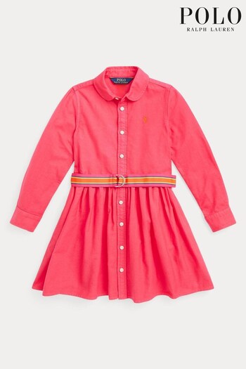 Polo Ralph Lauren Pink Exotic Oxford Shirt Dress (M93442) | £125 - £135
