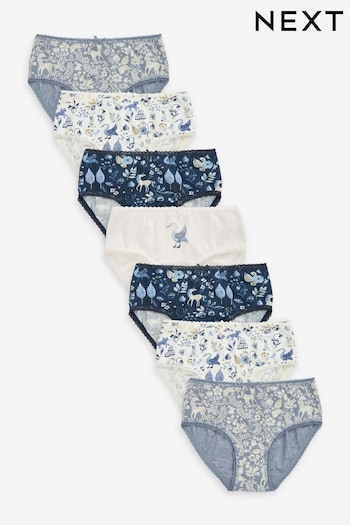 Blue/White Floral Character 7 Pack Briefs (1.5-16yrs) (M93550) | £10.75 - £14.75