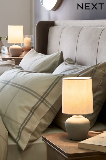 Grey Lydford Bedside Table Lamp (M93702) | £28