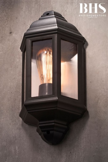 BHS Athena Black Wall Lantern Outdoor Light (M94276) | £30