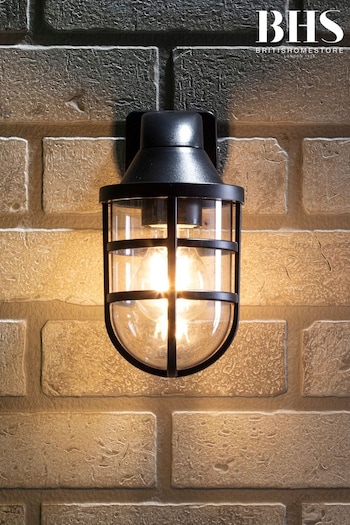 BHS Black Jura Outdoor Wall Light (M94306) | £25