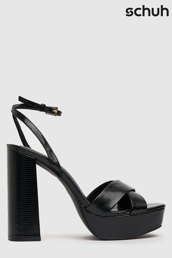 Schuh Black Skye Platform Black Lizard Shoes (M95448) | £40