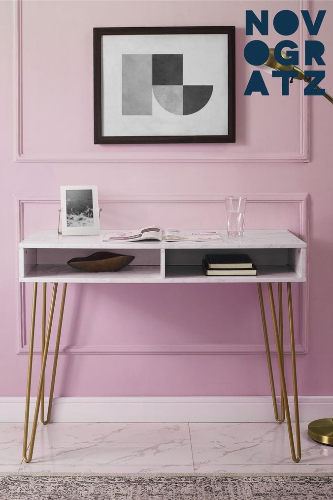 White and outlet tan desk